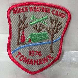 Vintage 1974 BSA Tomahawk Rough Weather Camp Patch Boy Scouts Camp Badge